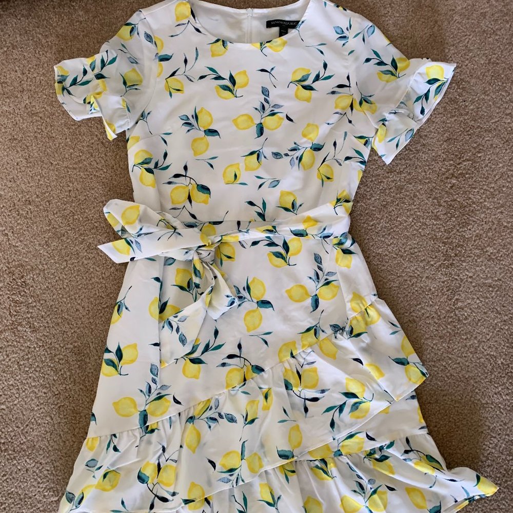 Banana Republic Lemon Pattern Dress